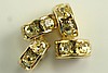 4pc GORGEOUS SPARKLY No 5820 6mm JONQUIL SWAROVSKI CRYSTAL RONDELLE BEADS